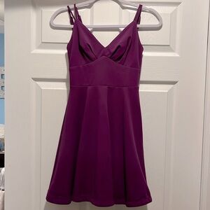 City Studio (Windsor) mini flowy dress - size 0 - plum purple